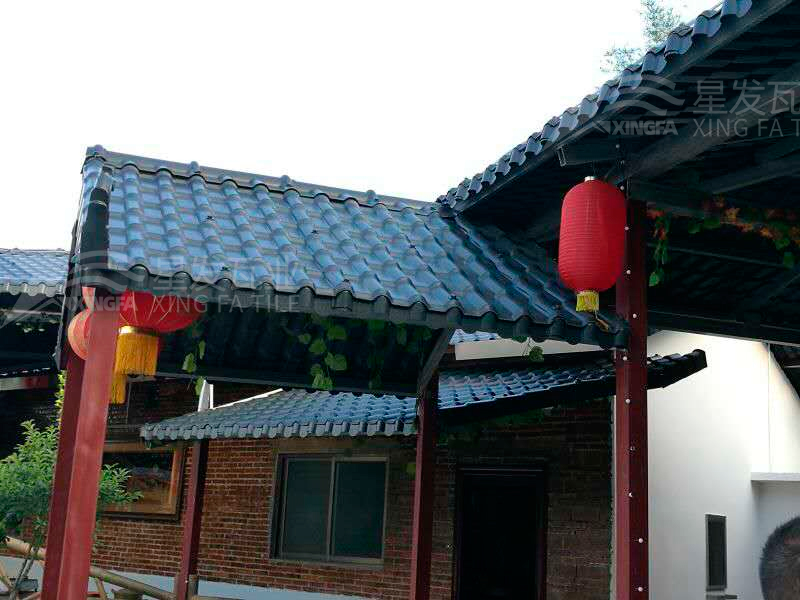 園林建筑搭建樹(shù)脂瓦涼亭，將景觀與藝術(shù)融合，別具一格！